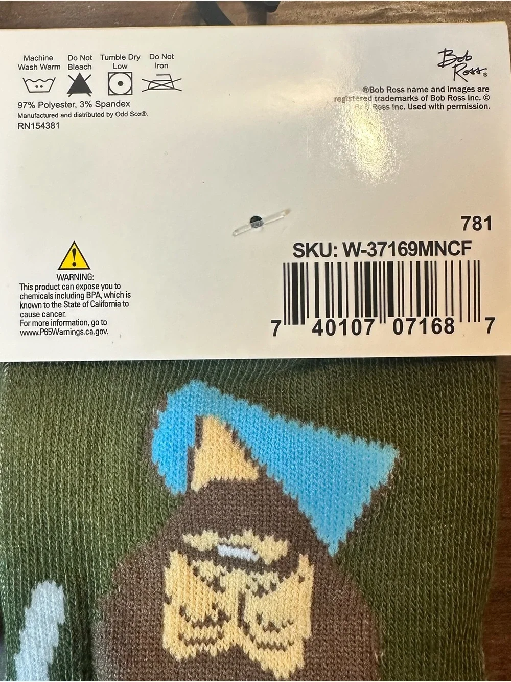 Bob Ross The Joy of Painting Mens Boxer Brief XL (40-42) & 1 Pair Crew Socks NWT